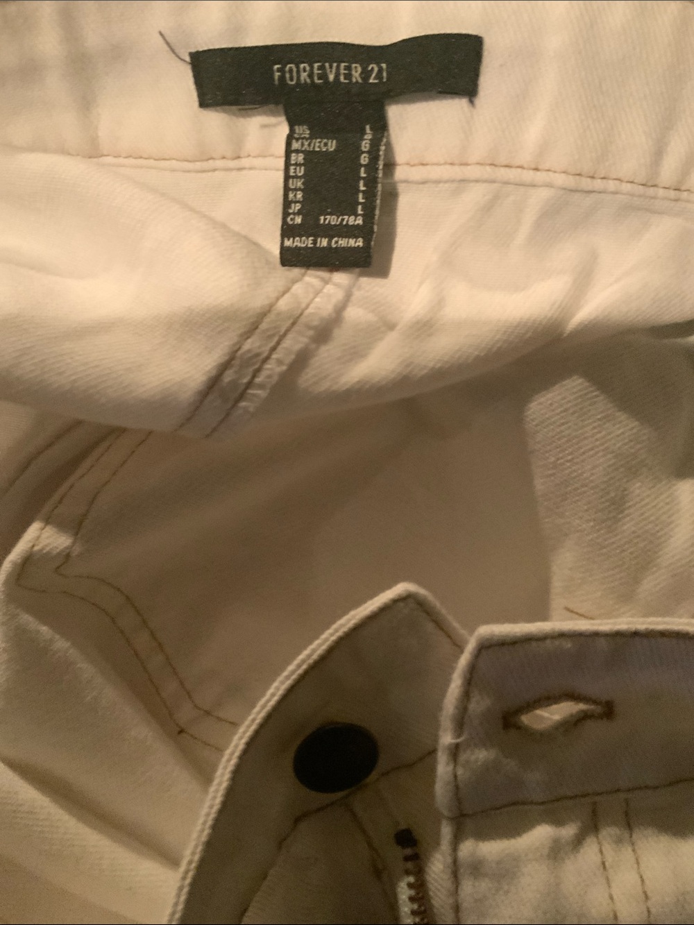 White Cargo Pocket Midi Skirt with Black Belt - Picture 8 of 9